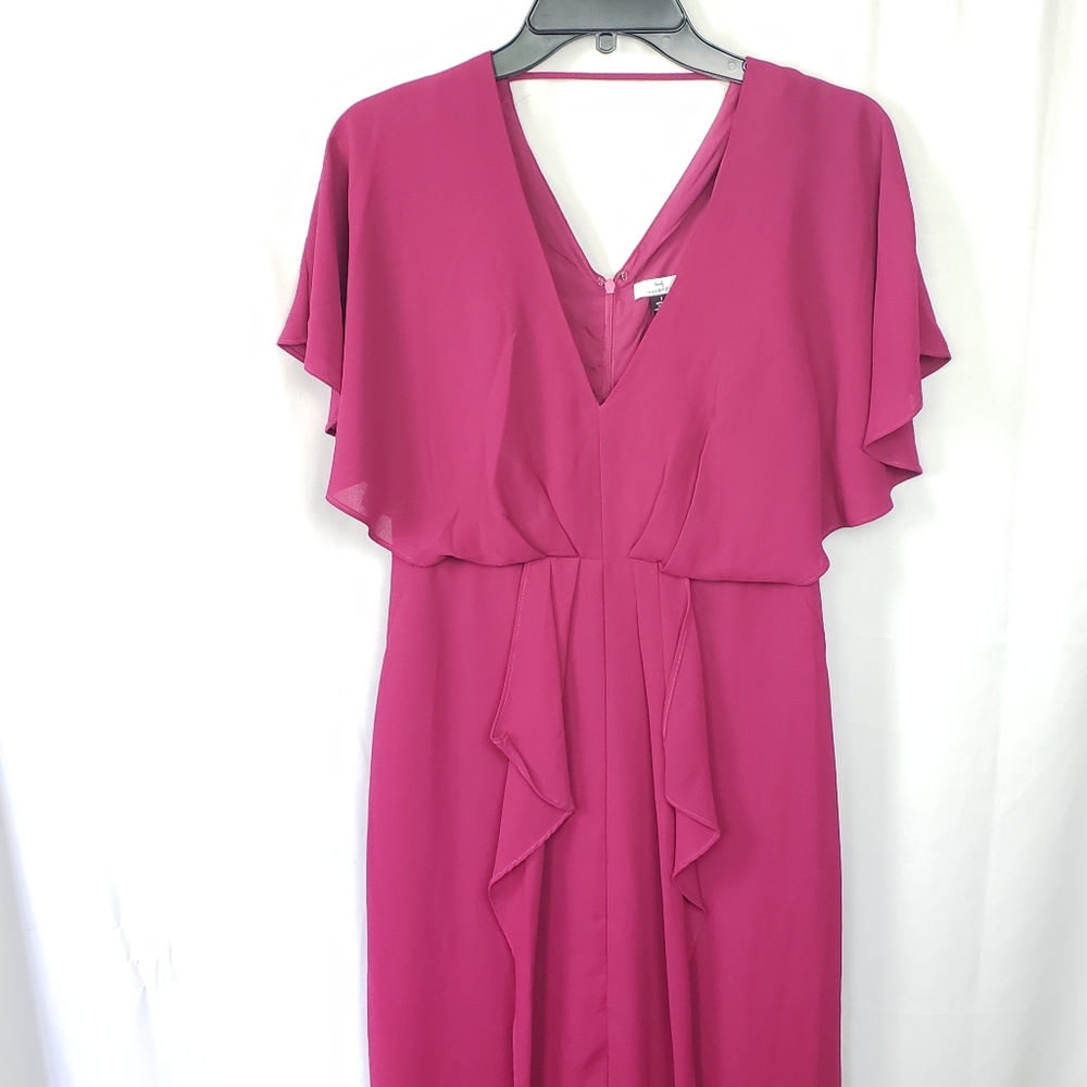 H by Halston V Neck Ruffle Dress - Picture 3 of 10